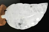 Polished Quartz Leaf with Stand - Madagascar #355266-1
